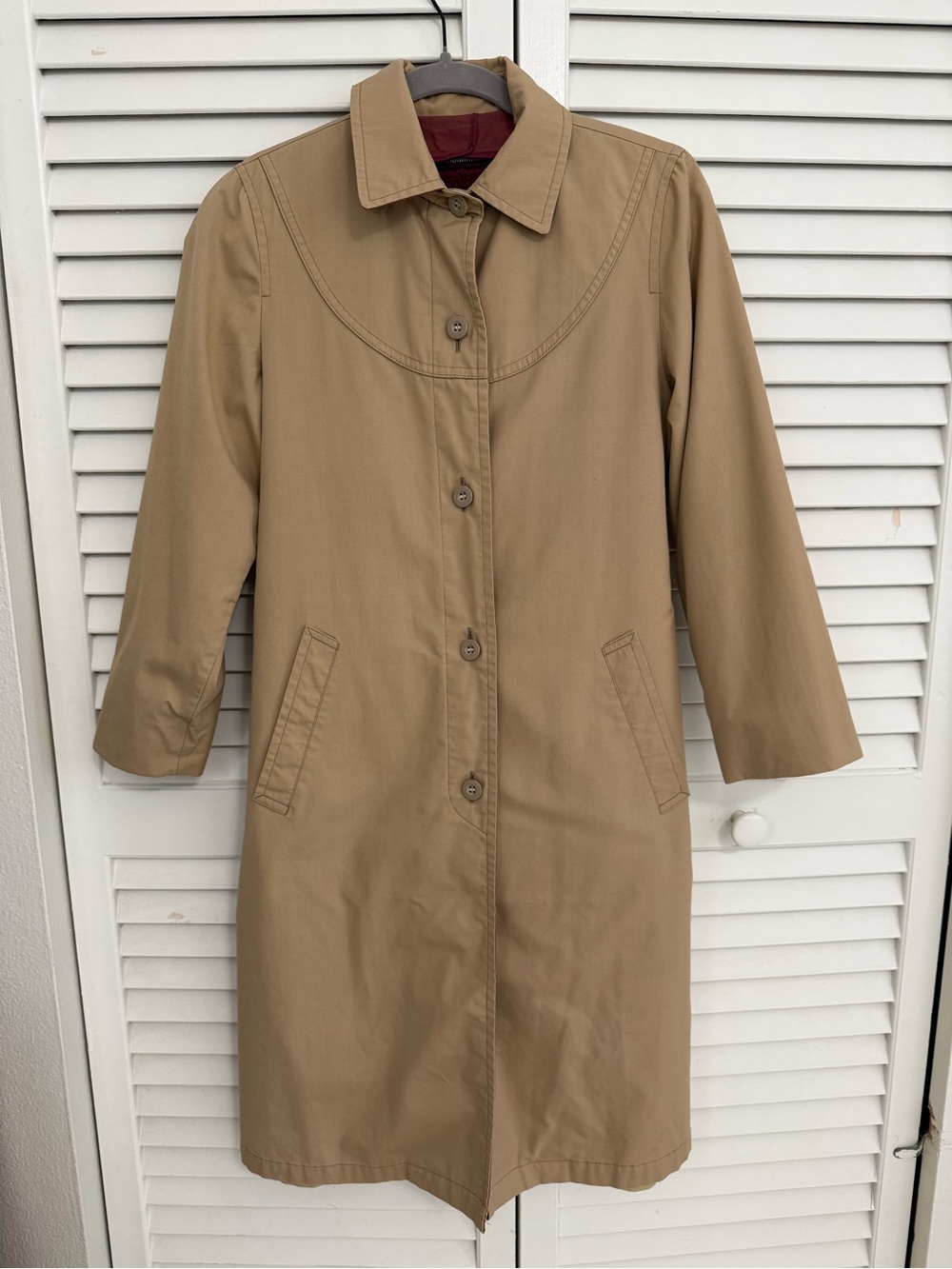 Vintage London Fog Maincoats Trench Coat with Zip-Out Pile Liner - Petite